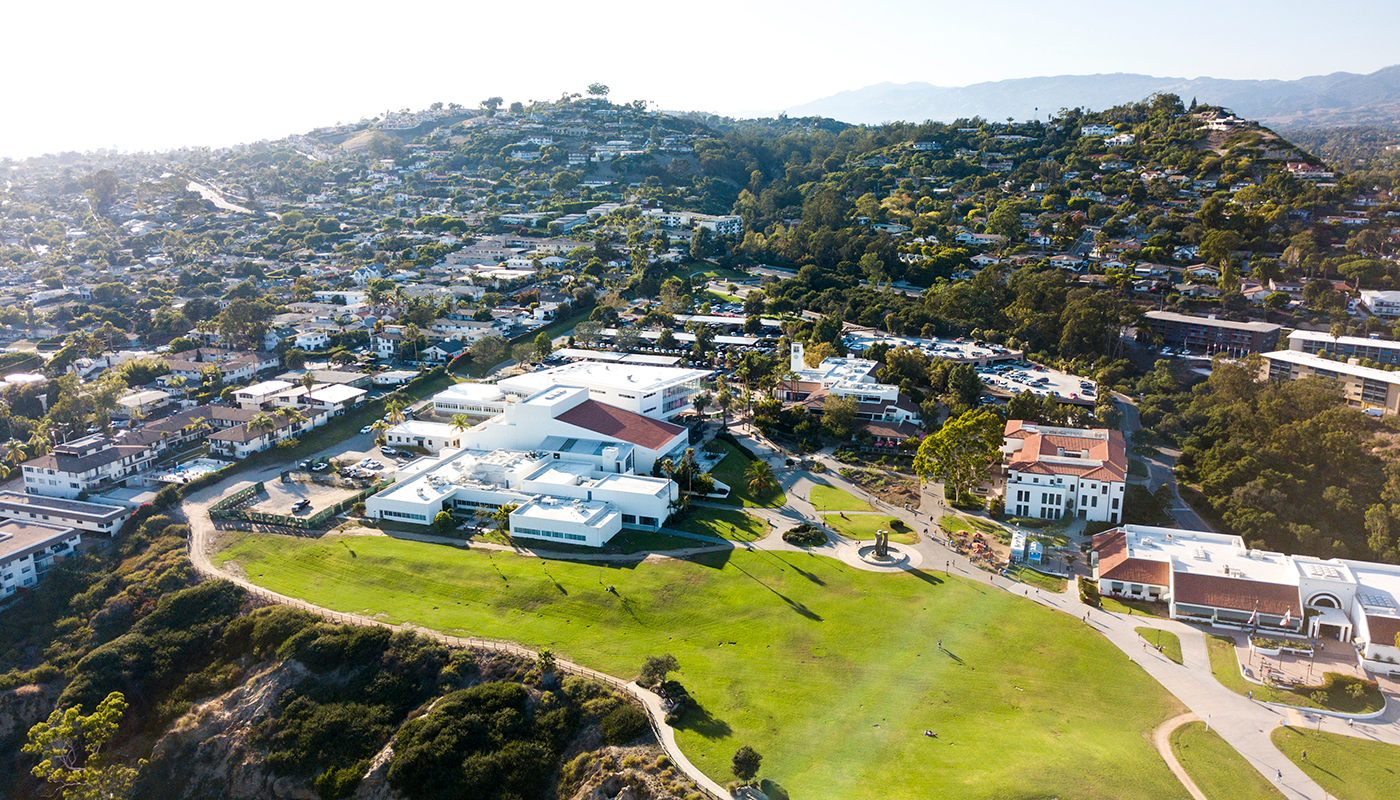 Santa Barbara mountains and Santa Barbara City College.